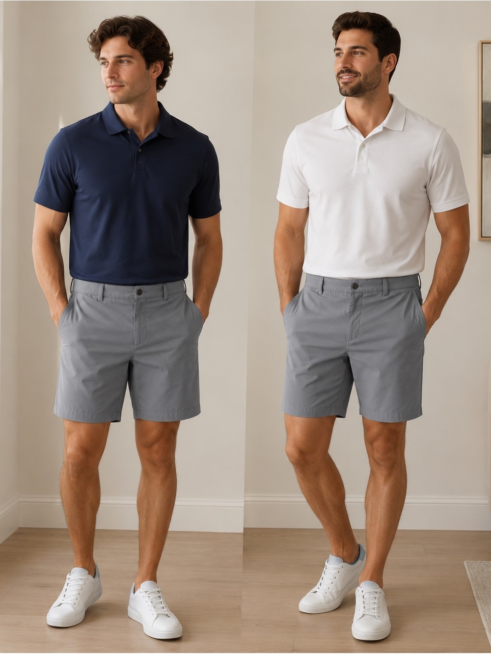 32COOL Men's Flat Front Gray Performance Shorts Size 36